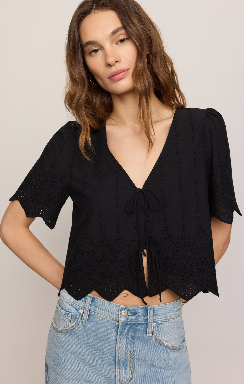 Oceanside Embroidered Top