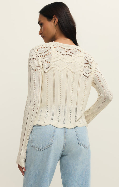 Alycia Crochet Sweater Top