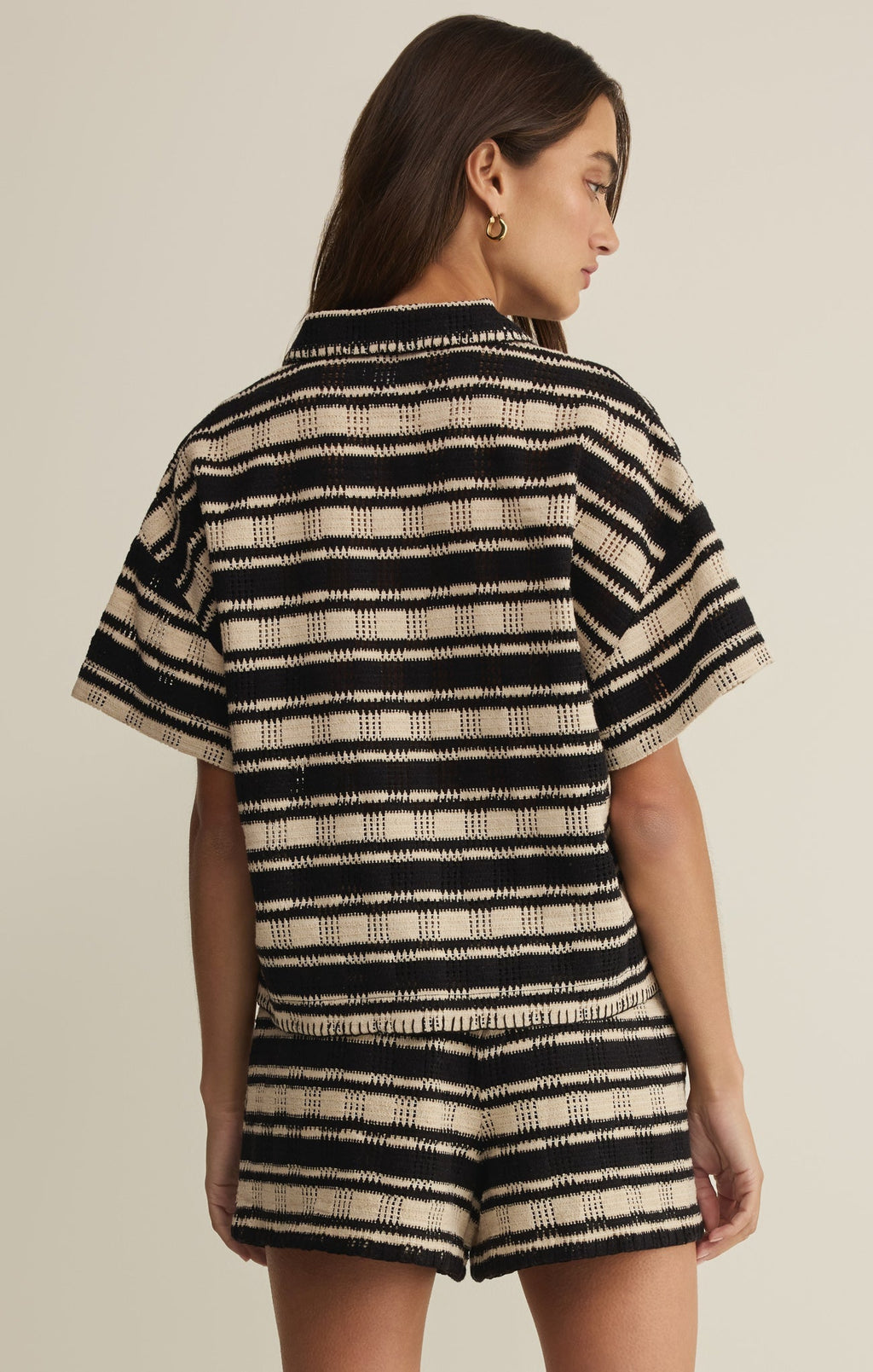 Monaco Stripe Button Up