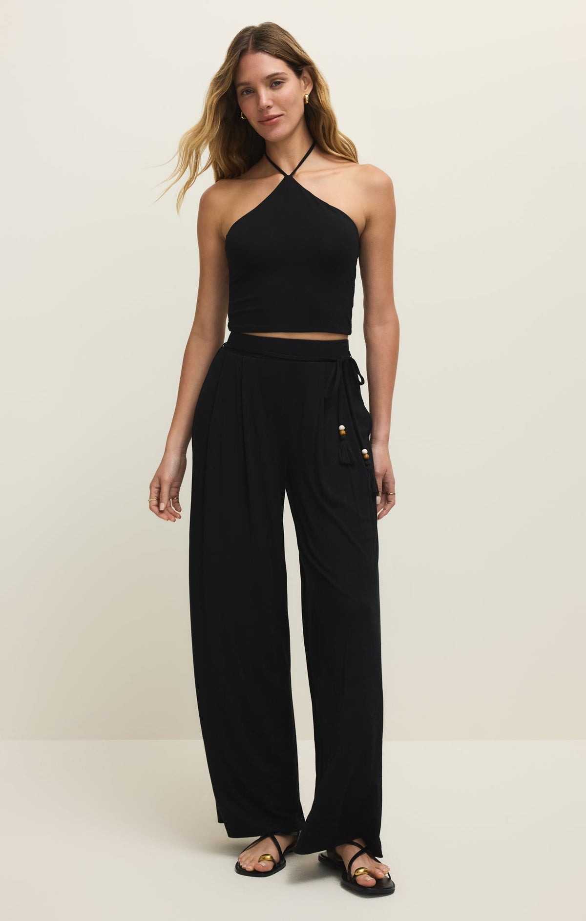Lydia Cropped Halter Top