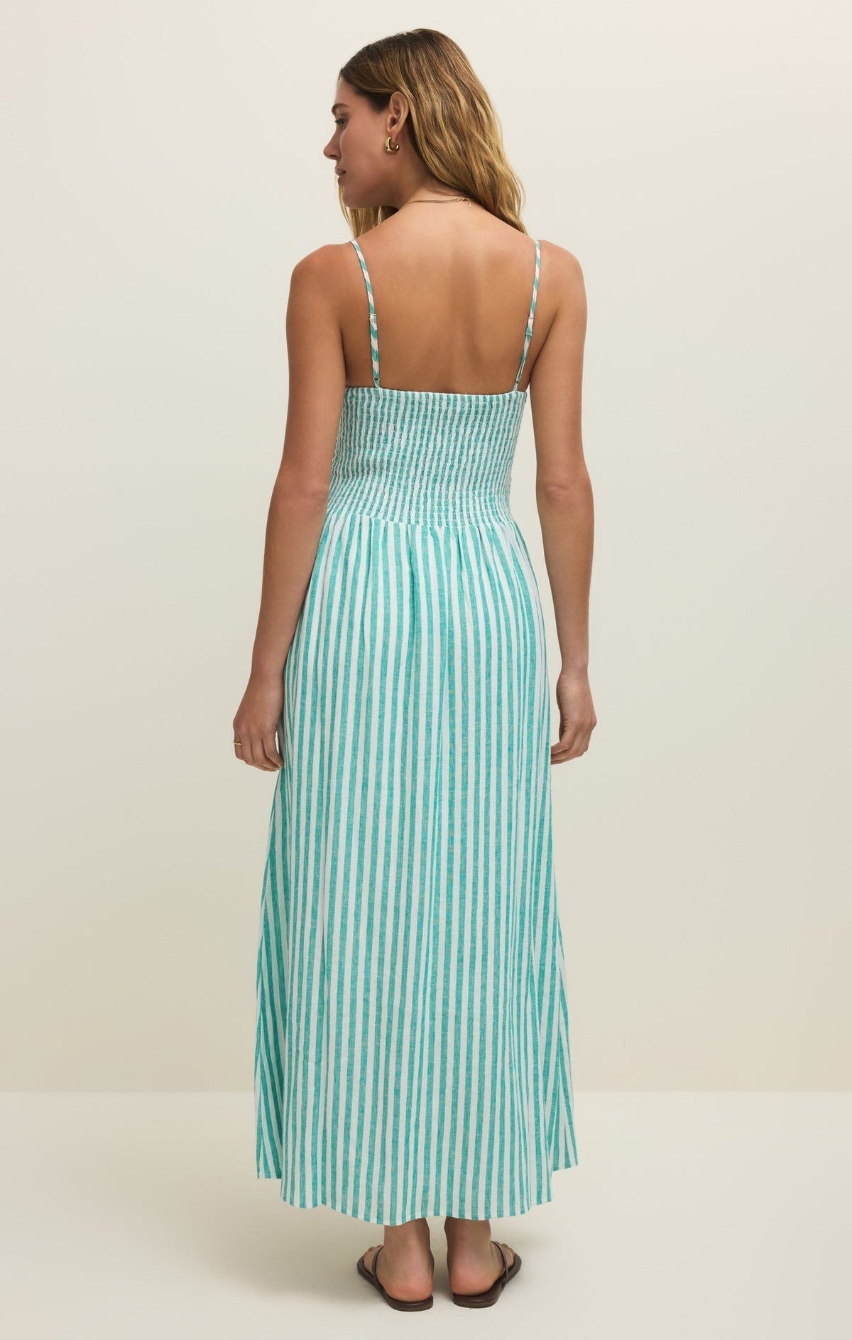 Bayside Stripe Linen Maxi Dress