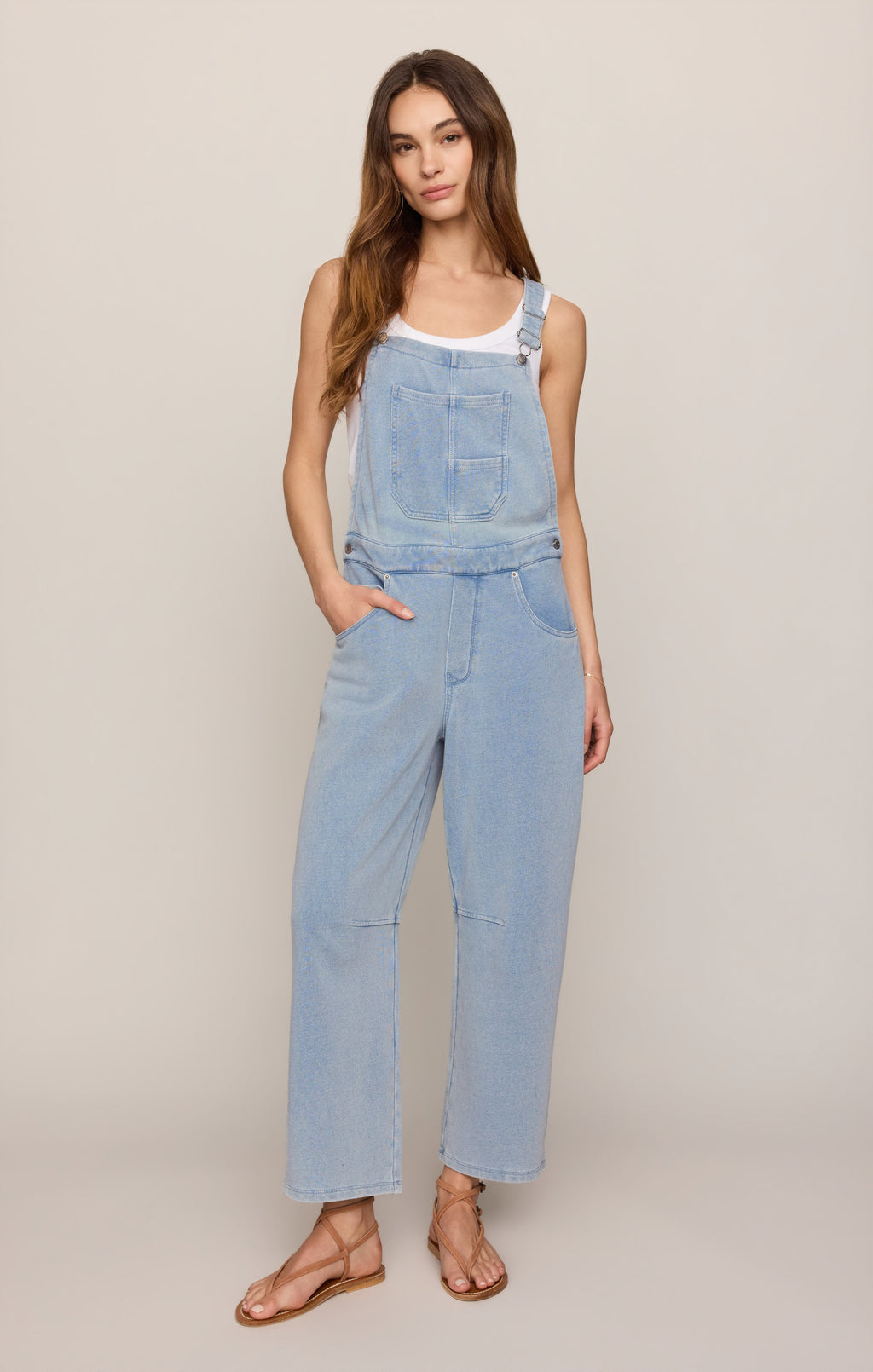 Pipeline Knit Denim Overalls