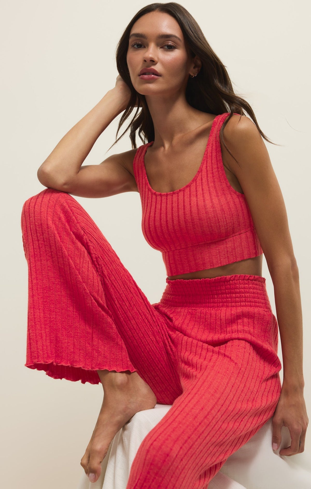 Zoe Silky Rib Tank Bra