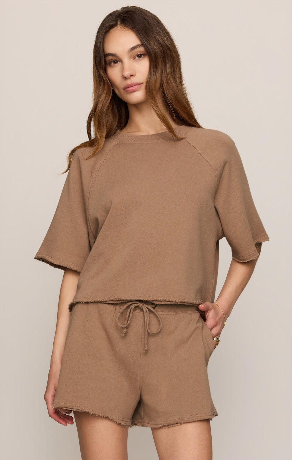 Short Sleeve Raglan Sweatshirt