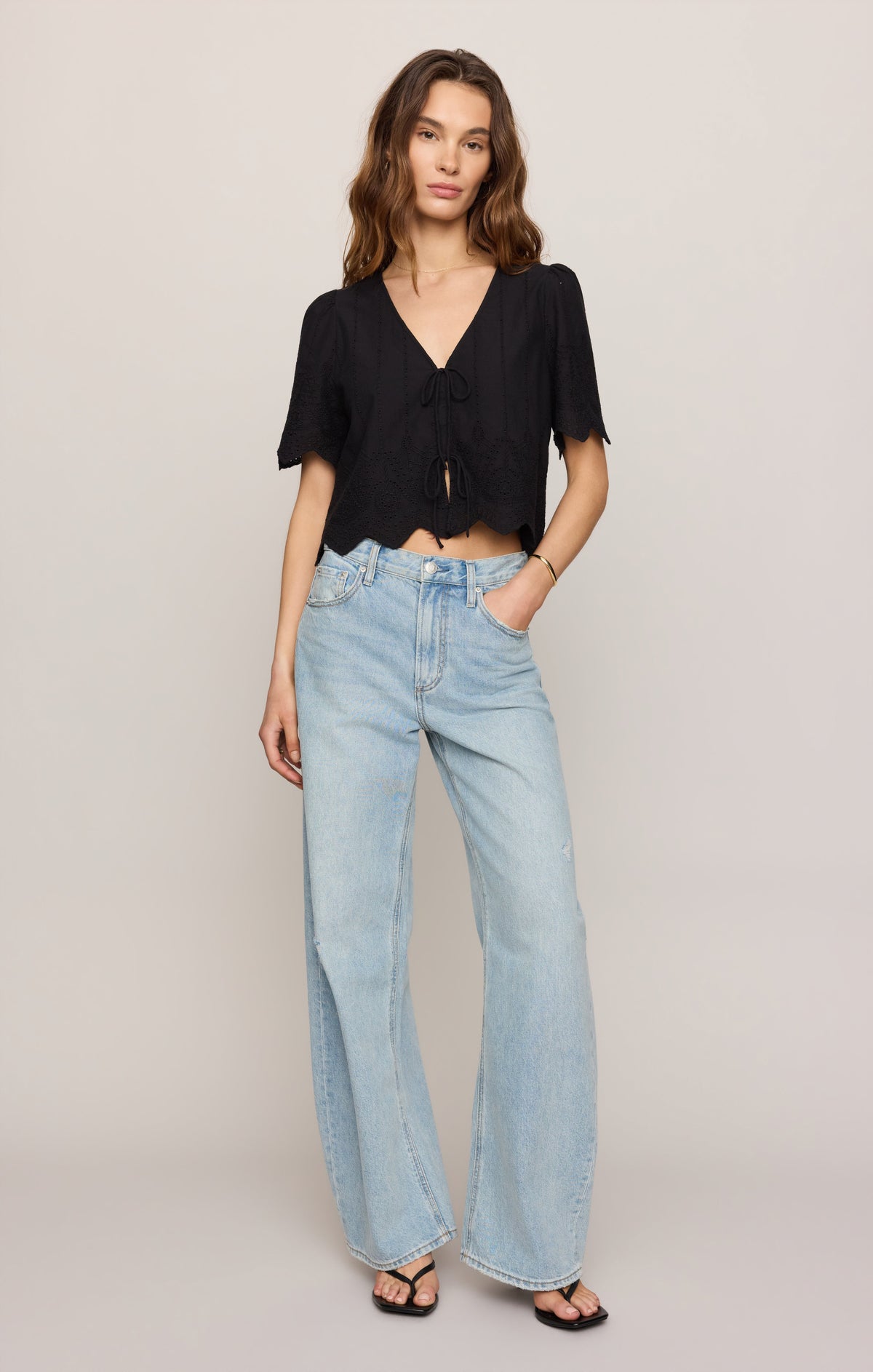 Oceanside Embroidered Top