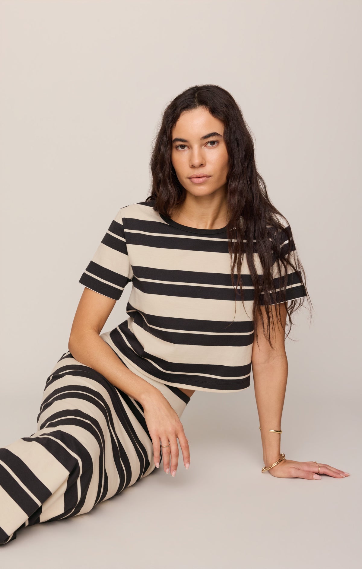 Gail Striped Midi Skirt