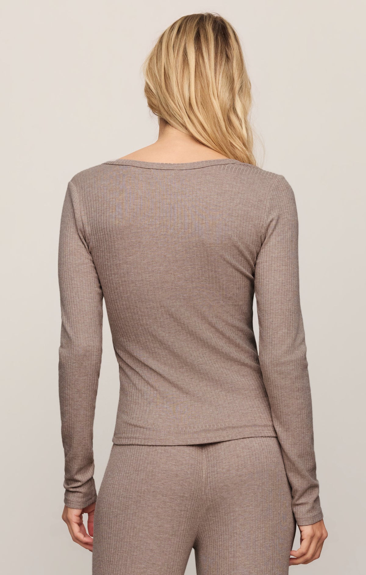 Just Right Rib Henley Top