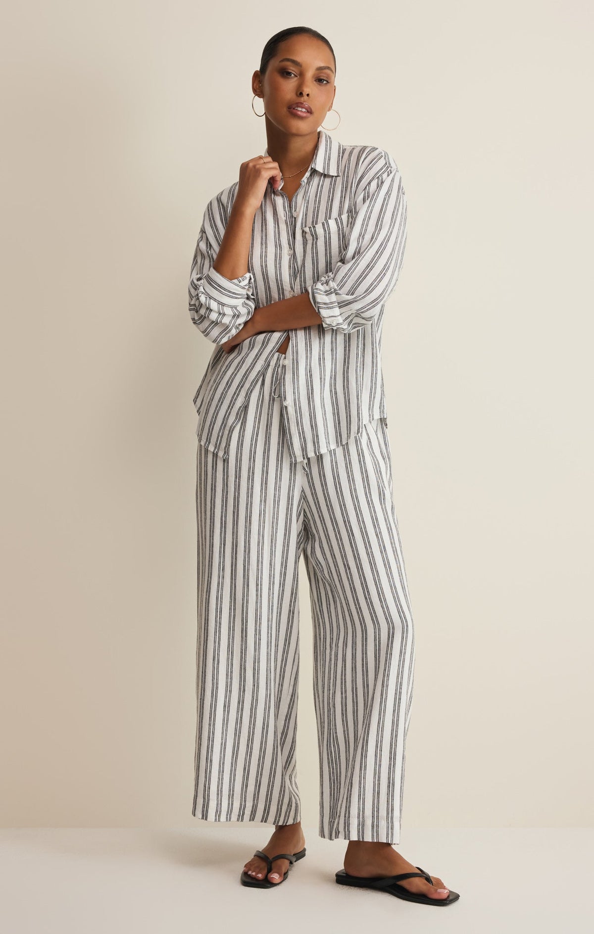 The Perfect Striped Linen Pant