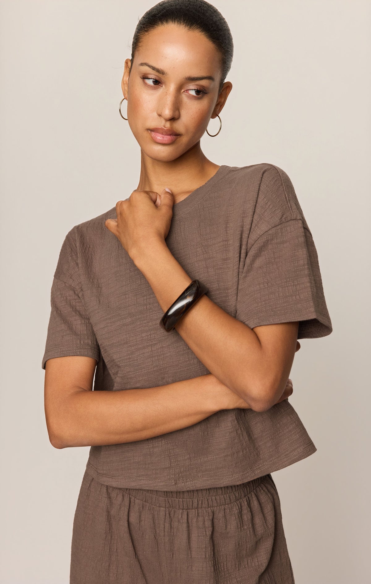 Sway Textured Cropped Tee