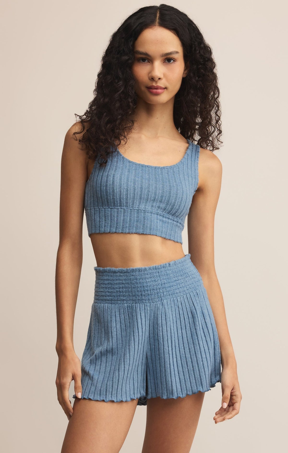 Zoe Silky Rib Tank Bra