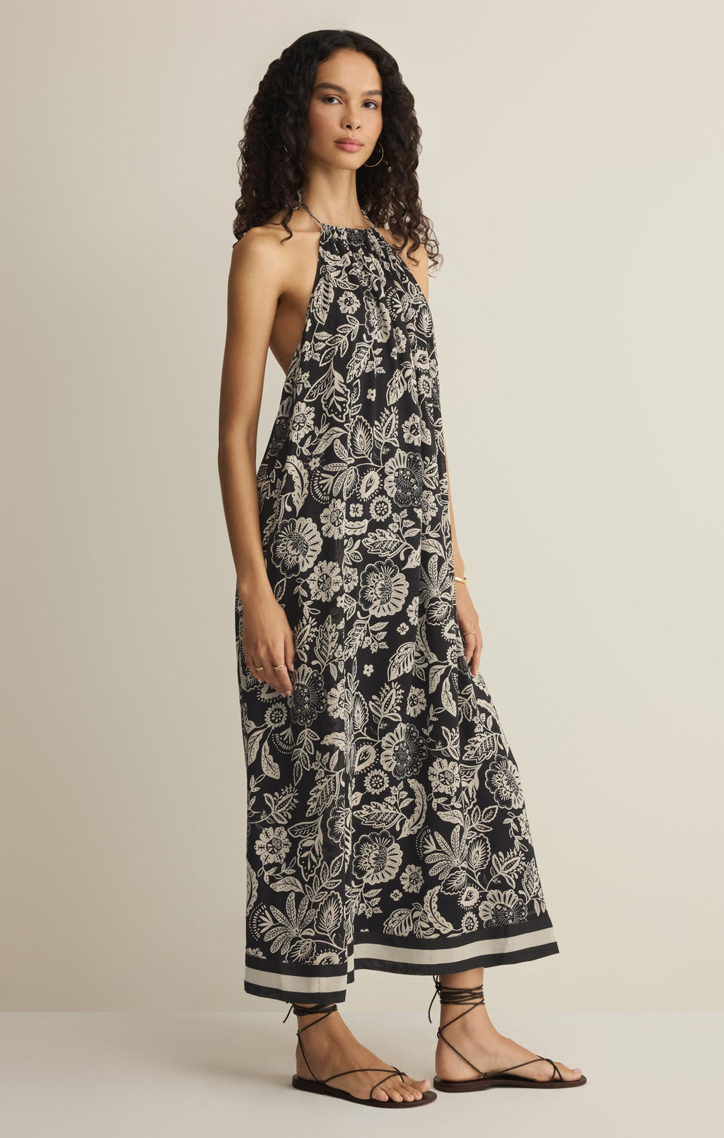 Viento Luz Floral Midi Dress