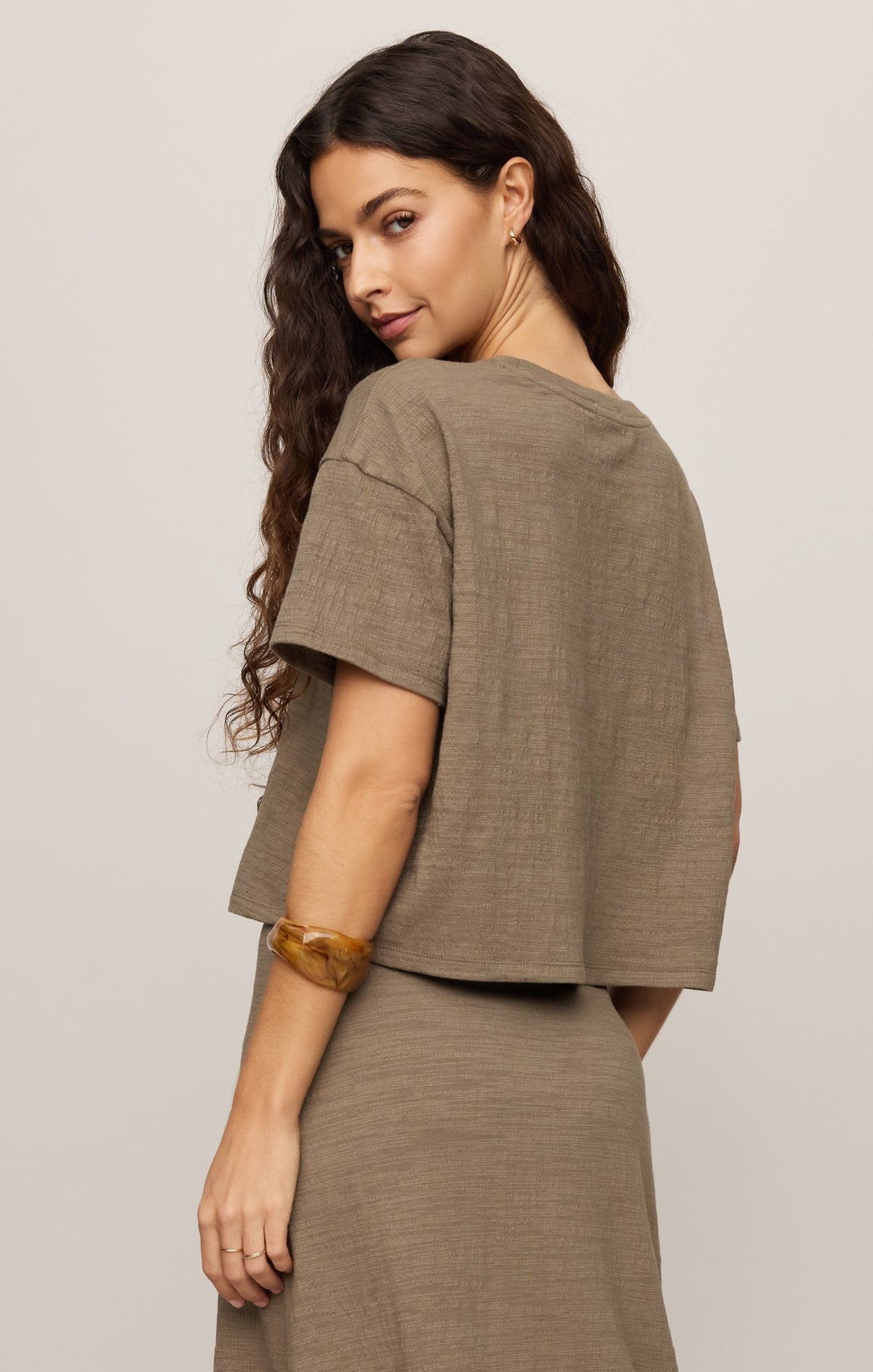 Sway Textured Cropped Tee