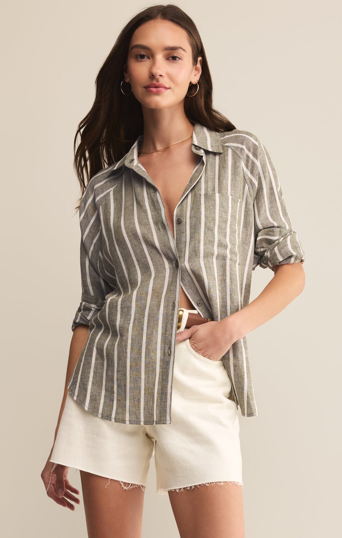 The Perfect Linen Striped Top