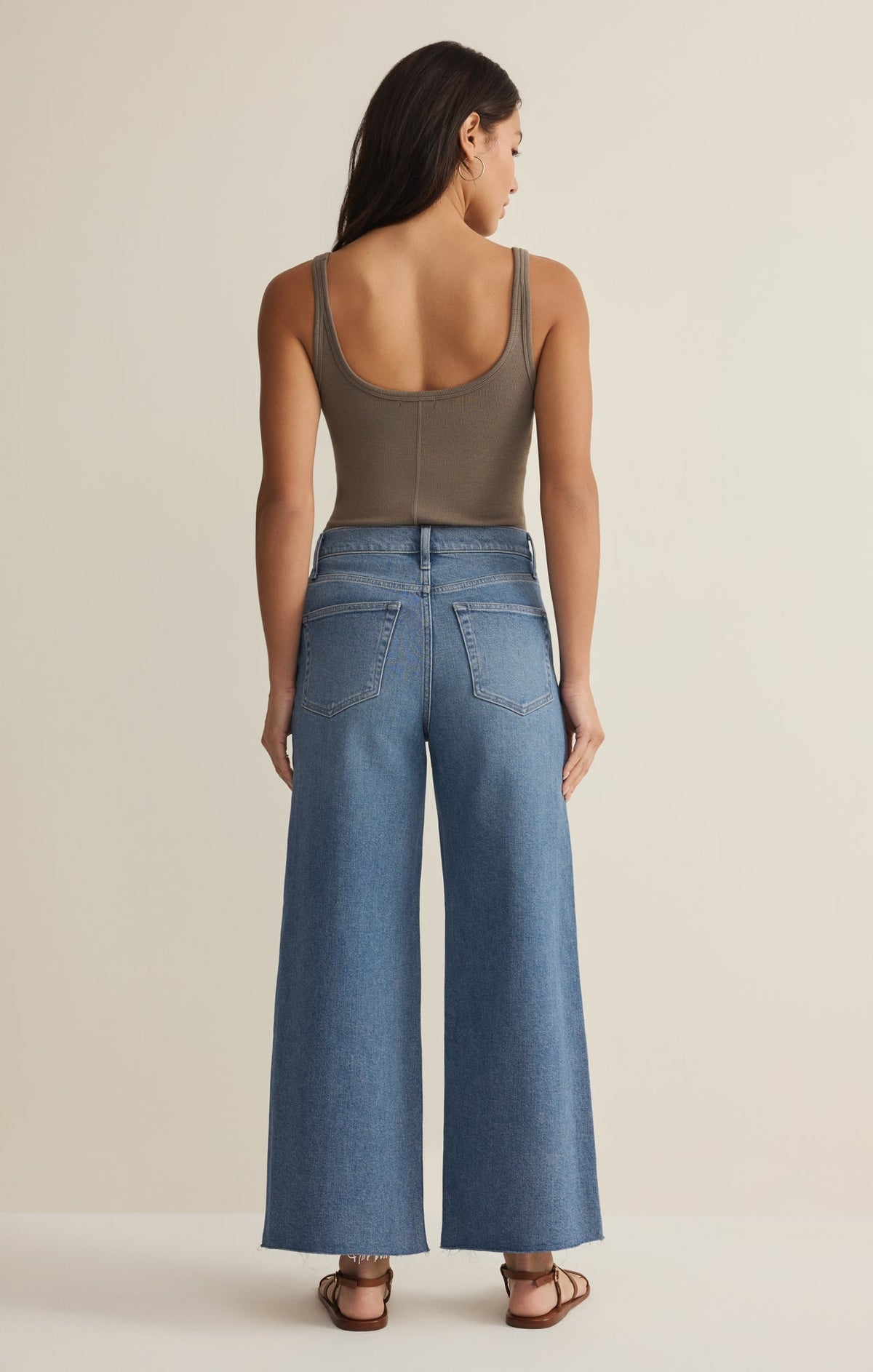 Nova High Rise Denim Crop Pant
