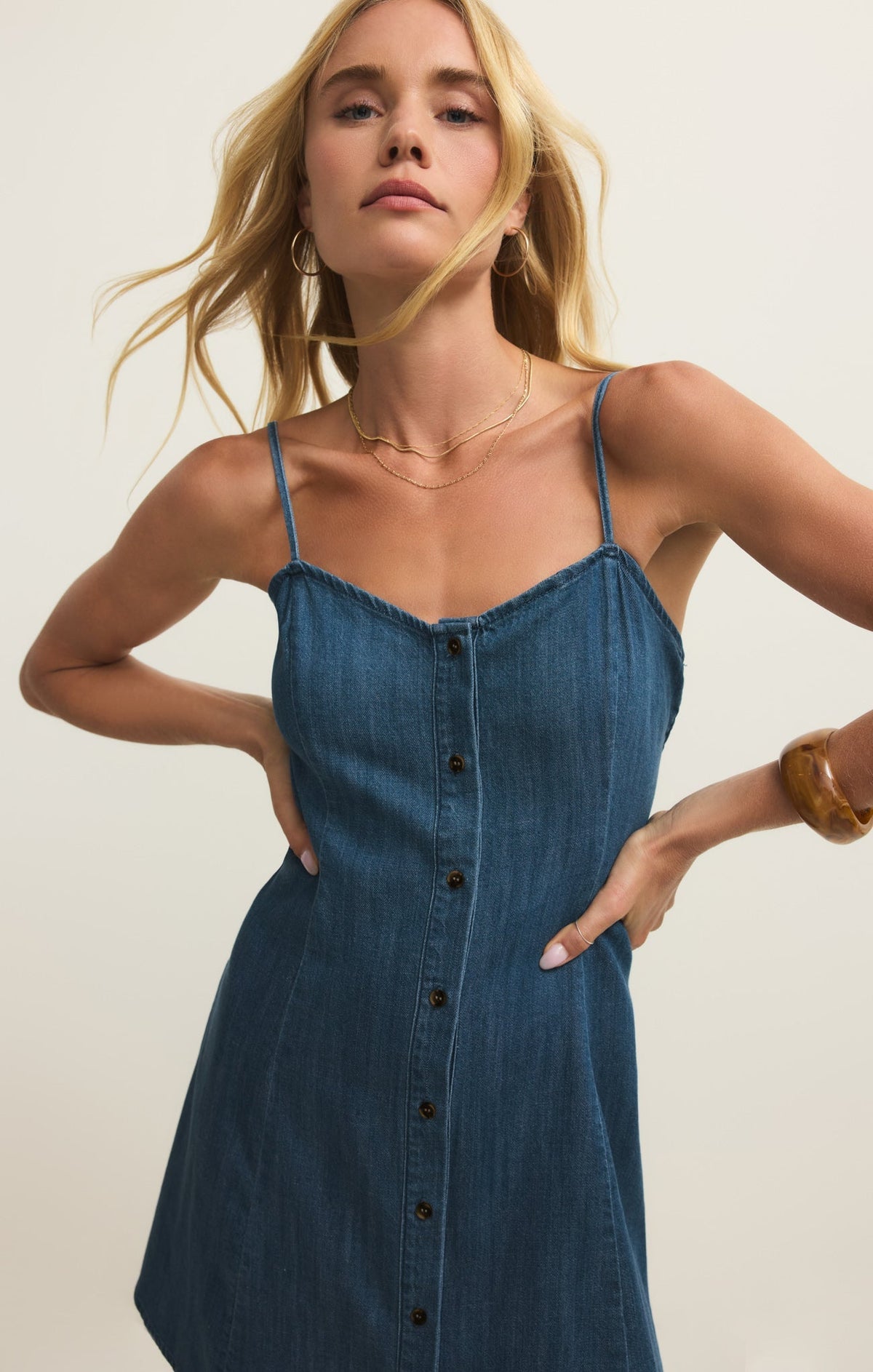 Angel Eyes Denim Mini Dress