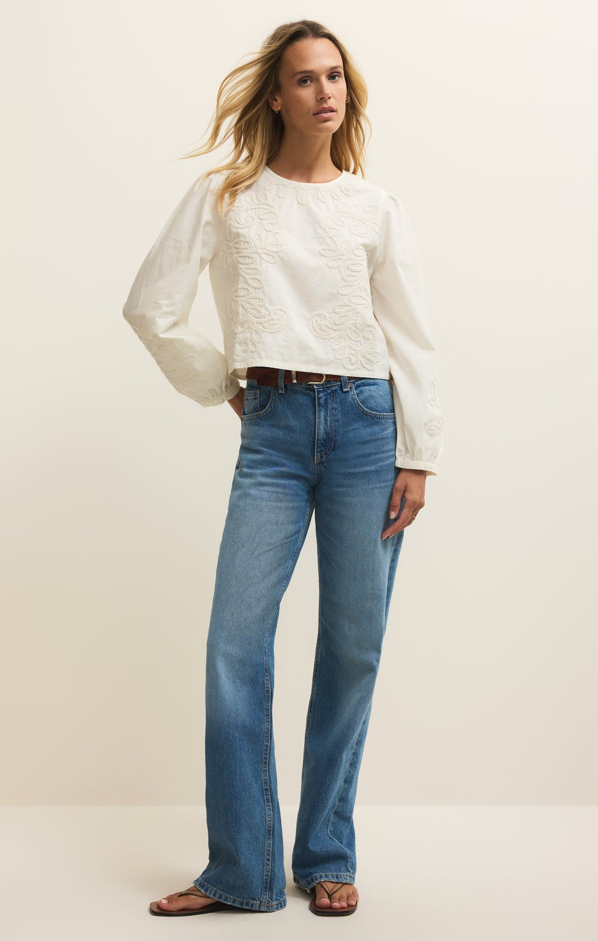 Tatiana Embroidered Cropped Top