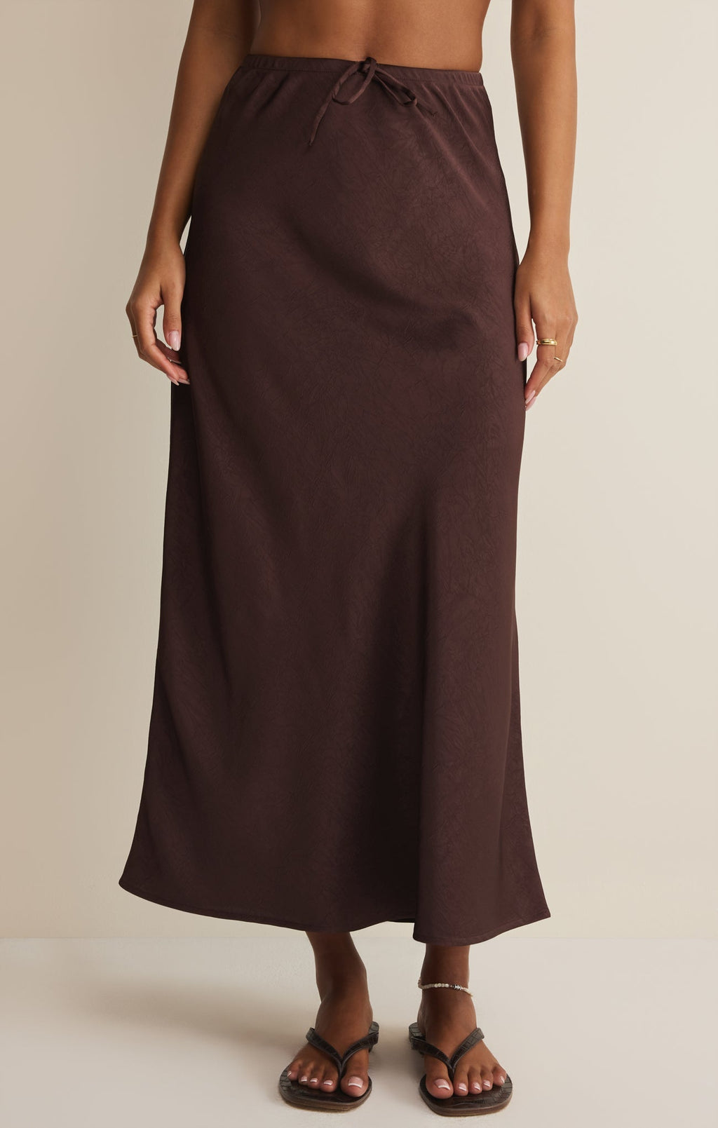 Viva Satin Midi Skirt