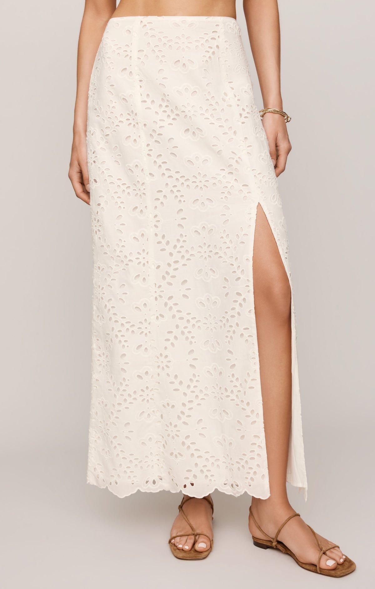 Emrie Eyelet Maxi Skirt