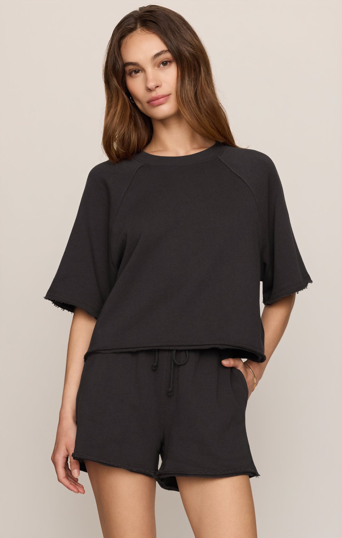 Short Sleeve Raglan Sweatshirt