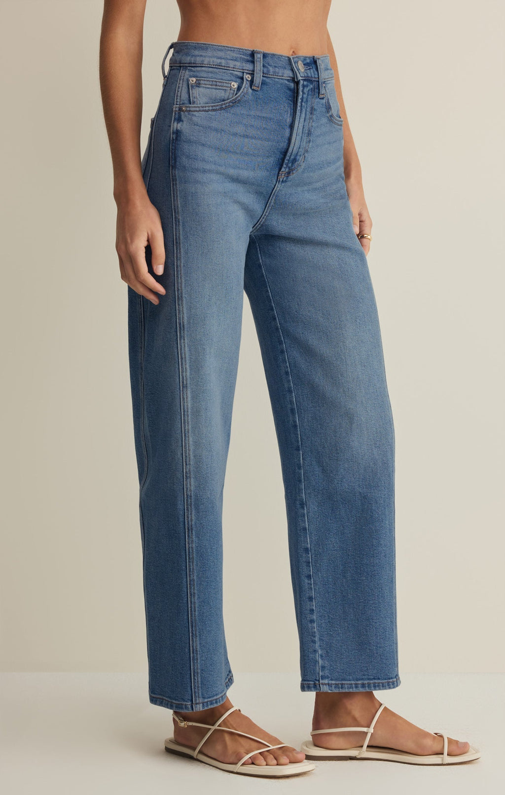 Luna High Rise Bowed Denim Pant