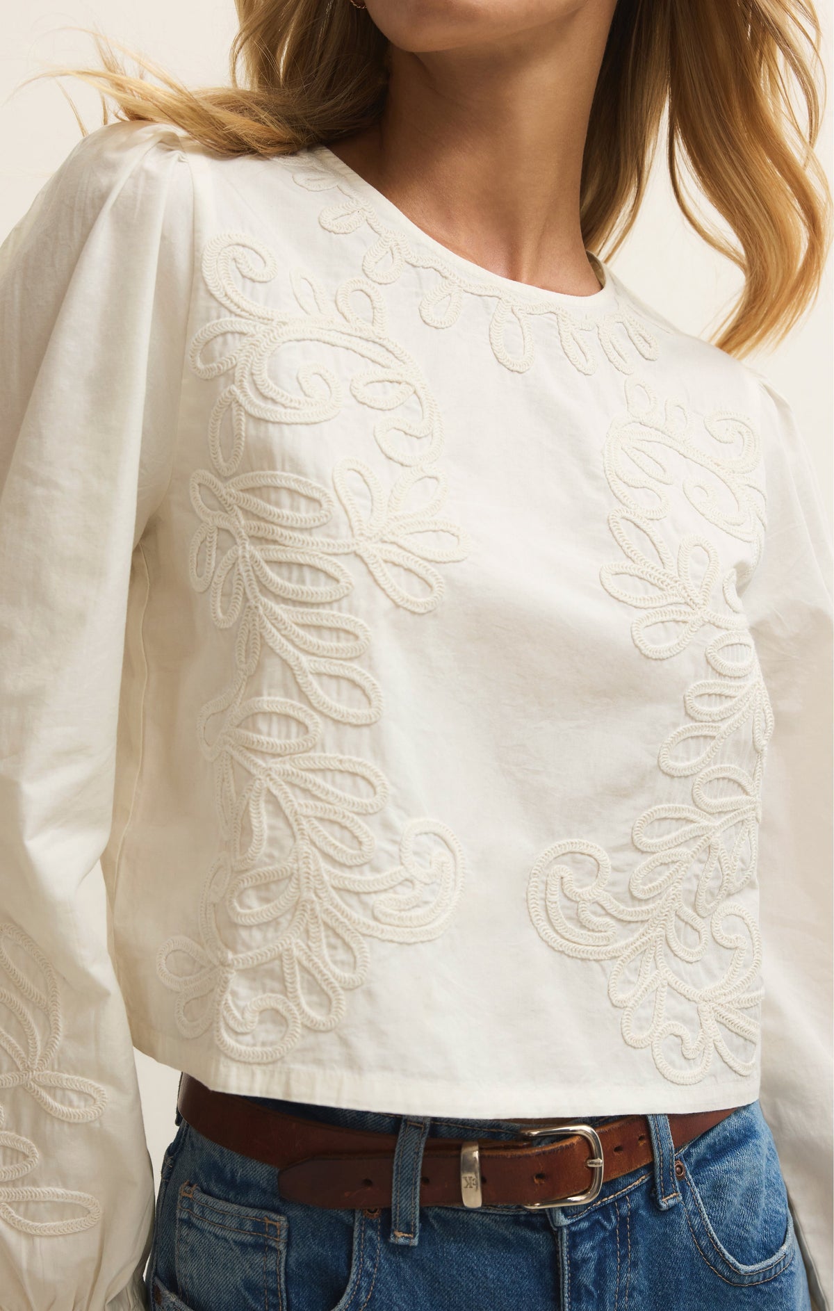 Tatiana Embroidered Cropped Top
