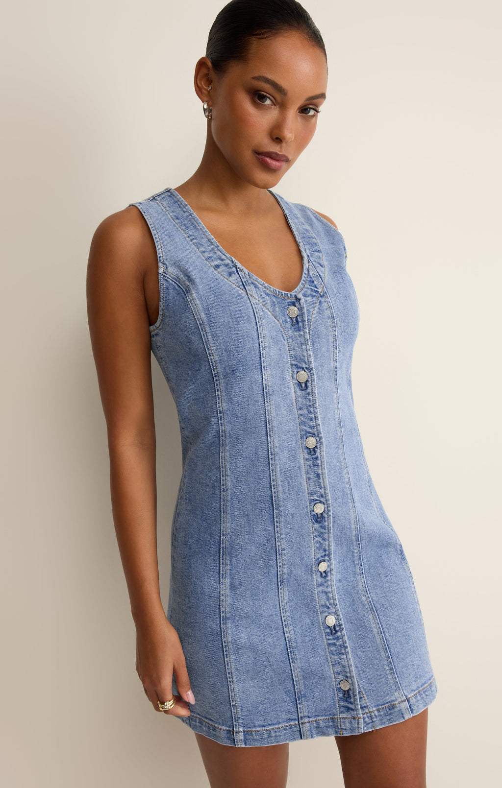 Jolie Denim Mini Dress