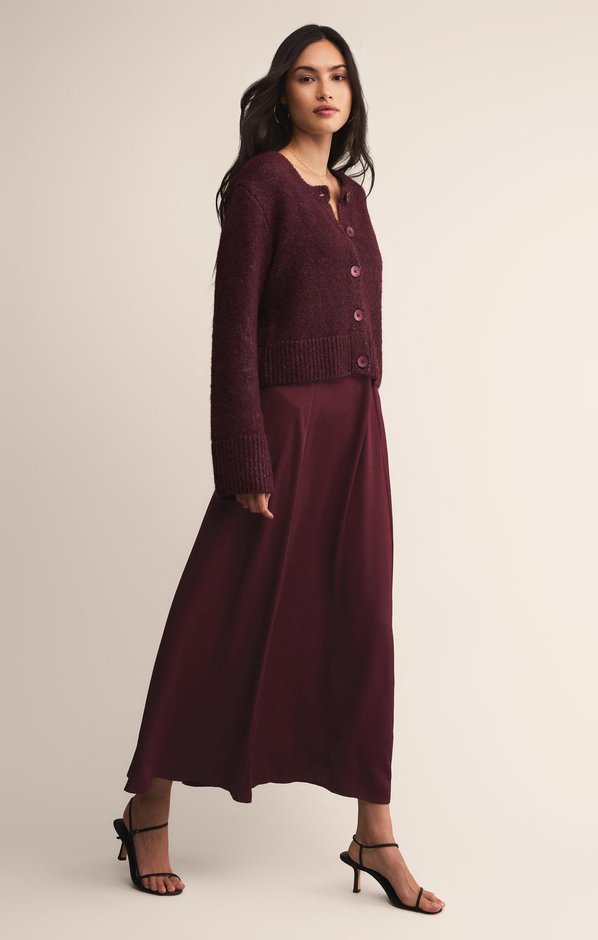 Northpointe Satin Midi Skirt
