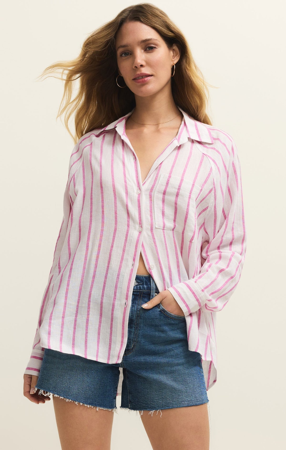 The Perfect Linen Striped Top