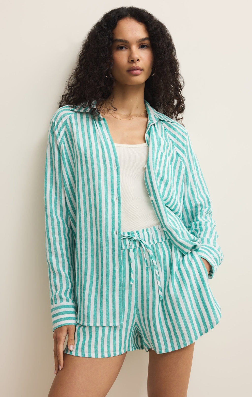 The Perfect Linen Striped Top