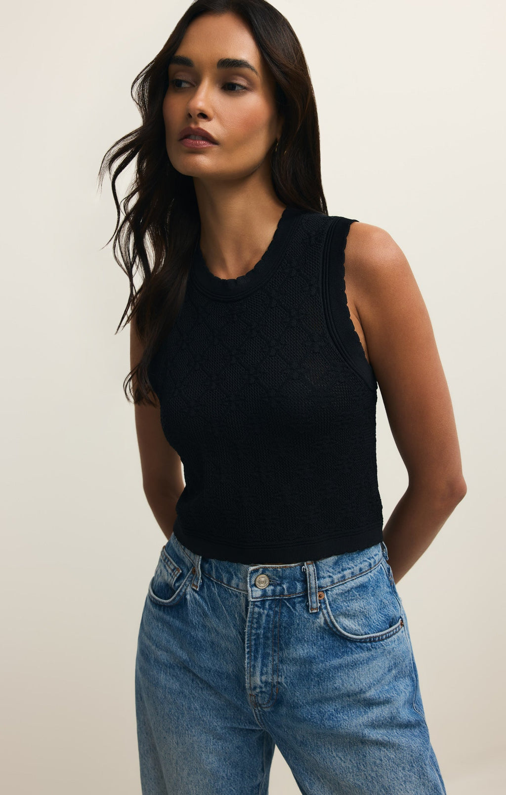 Ramona Cropped Sweater Tank