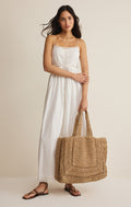 Hideaway Raffia Tote