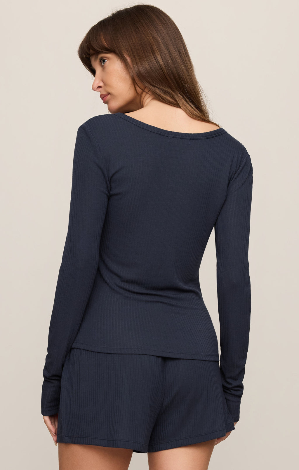 Just Right Rib Henley Top