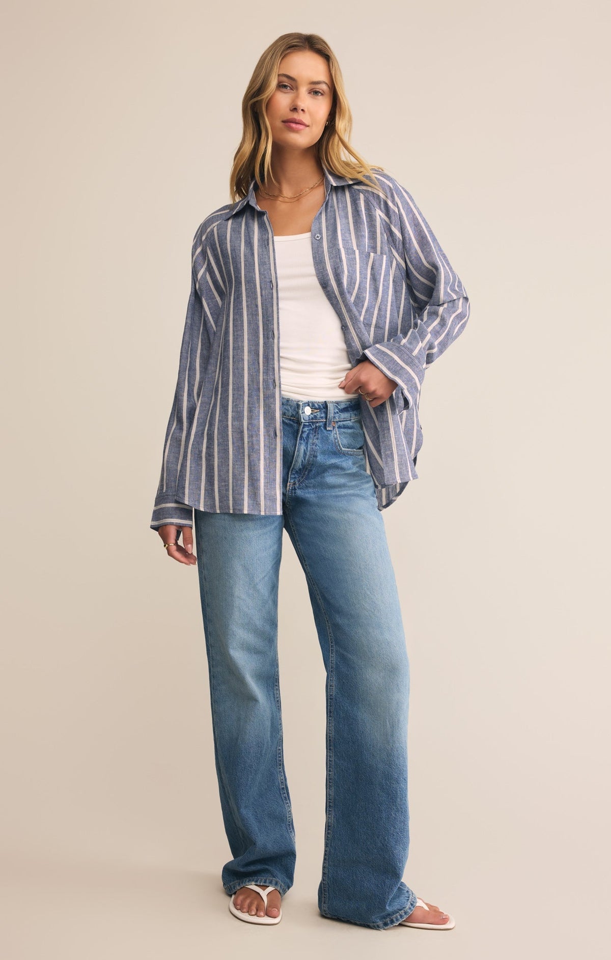 The Perfect Linen Striped Top