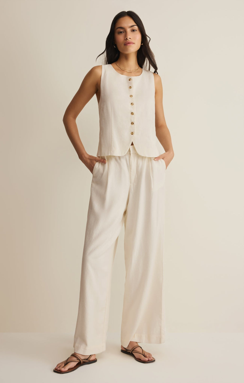 Roman Linen Vest