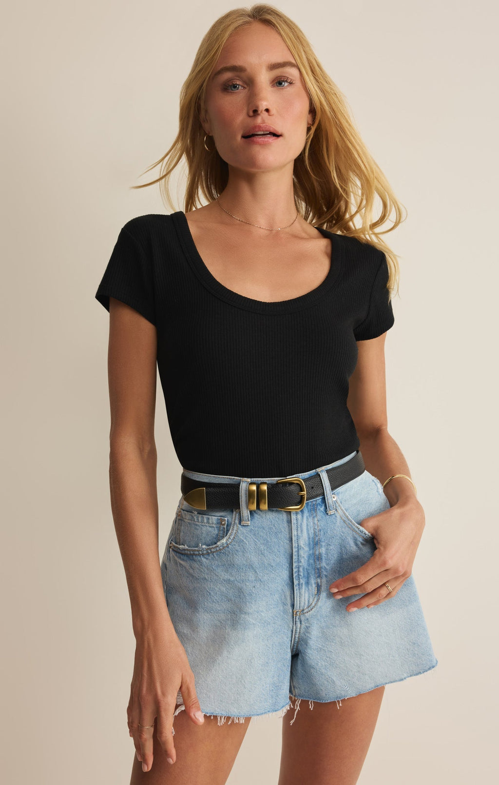 Leisurely Scoop Neck Tee