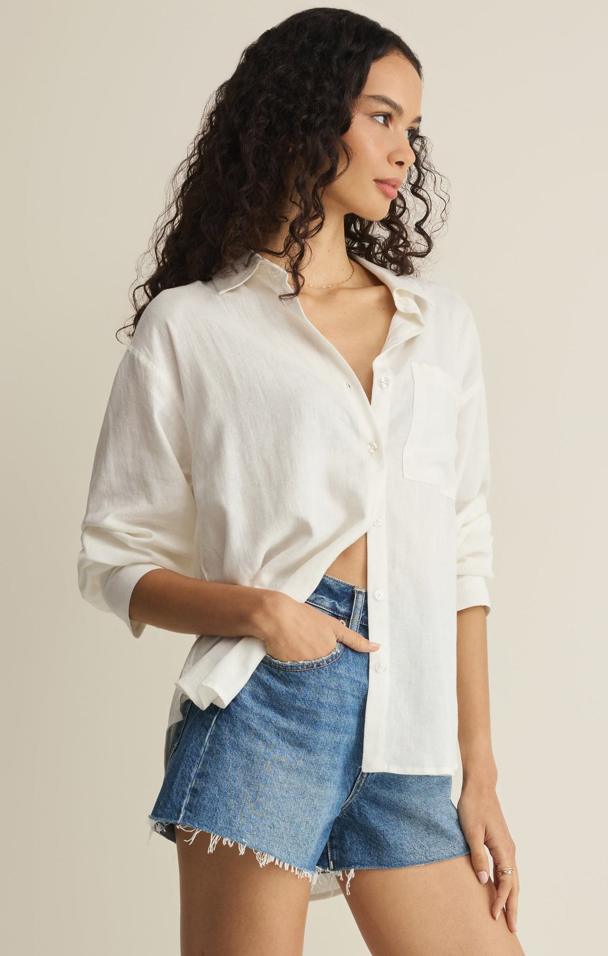 The Signature Linen Top