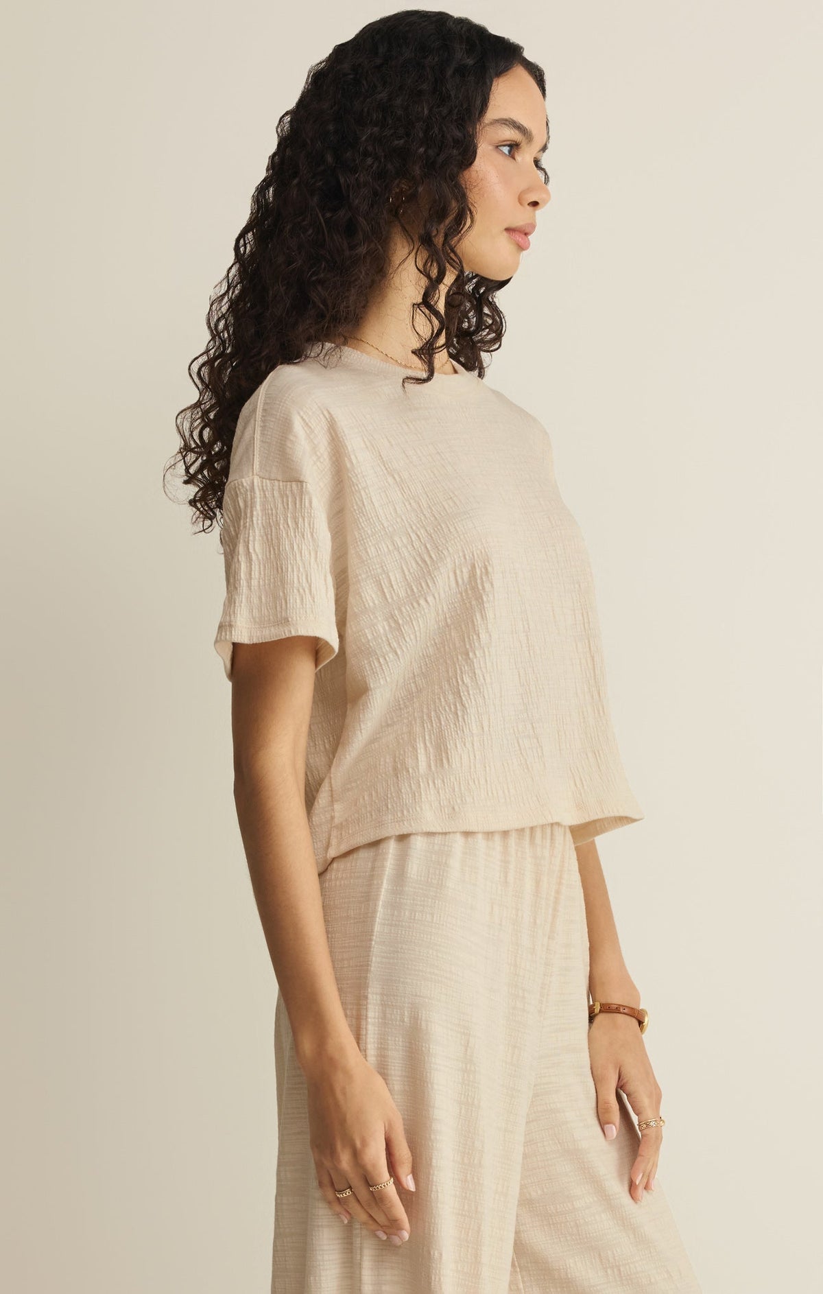 Sway Textured Cropped Tee