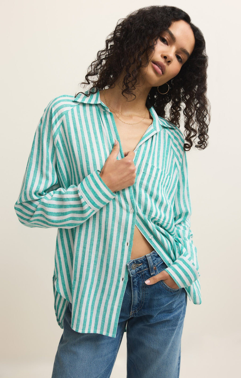The Perfect Linen Striped Top
