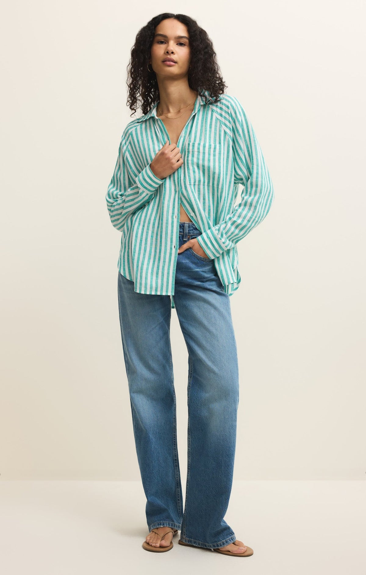 The Perfect Linen Striped Top