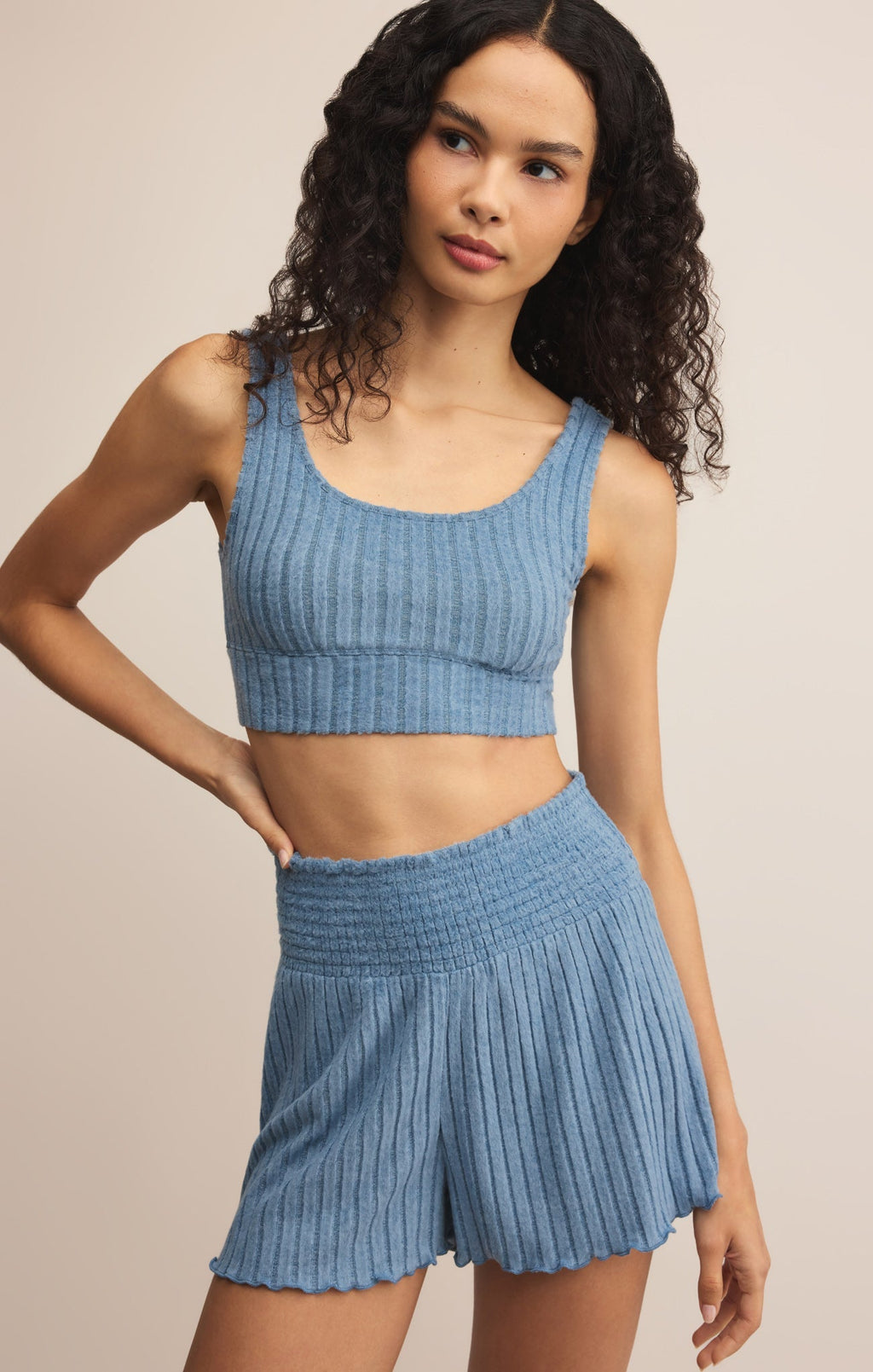Zoe Silky Rib Tank Bra