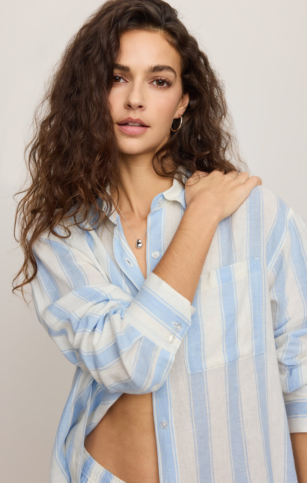 Perfect Striped Linen Button Up