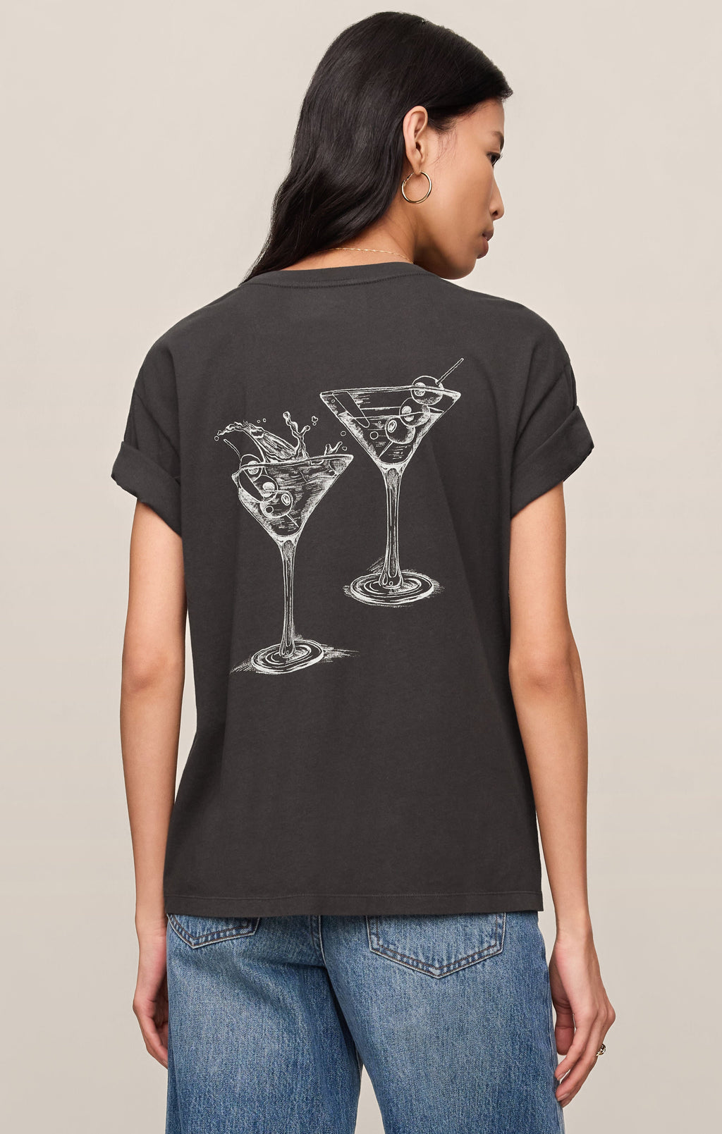 Martini Graphic Boyfriend Tee