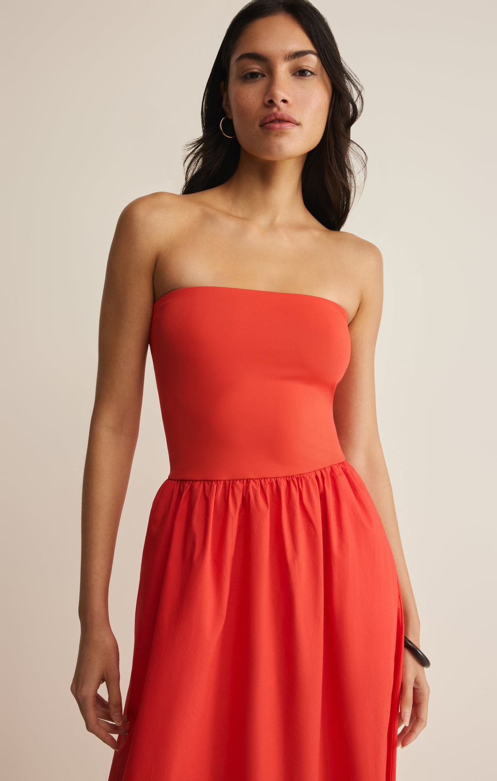 Sunsought Strapless Midi Dress