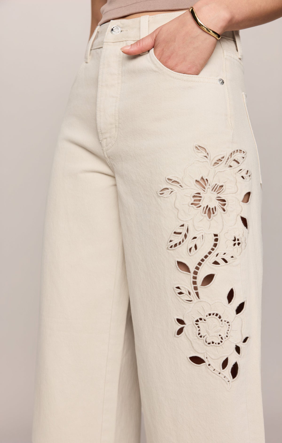 The Show Off Denim High Rise Bowed