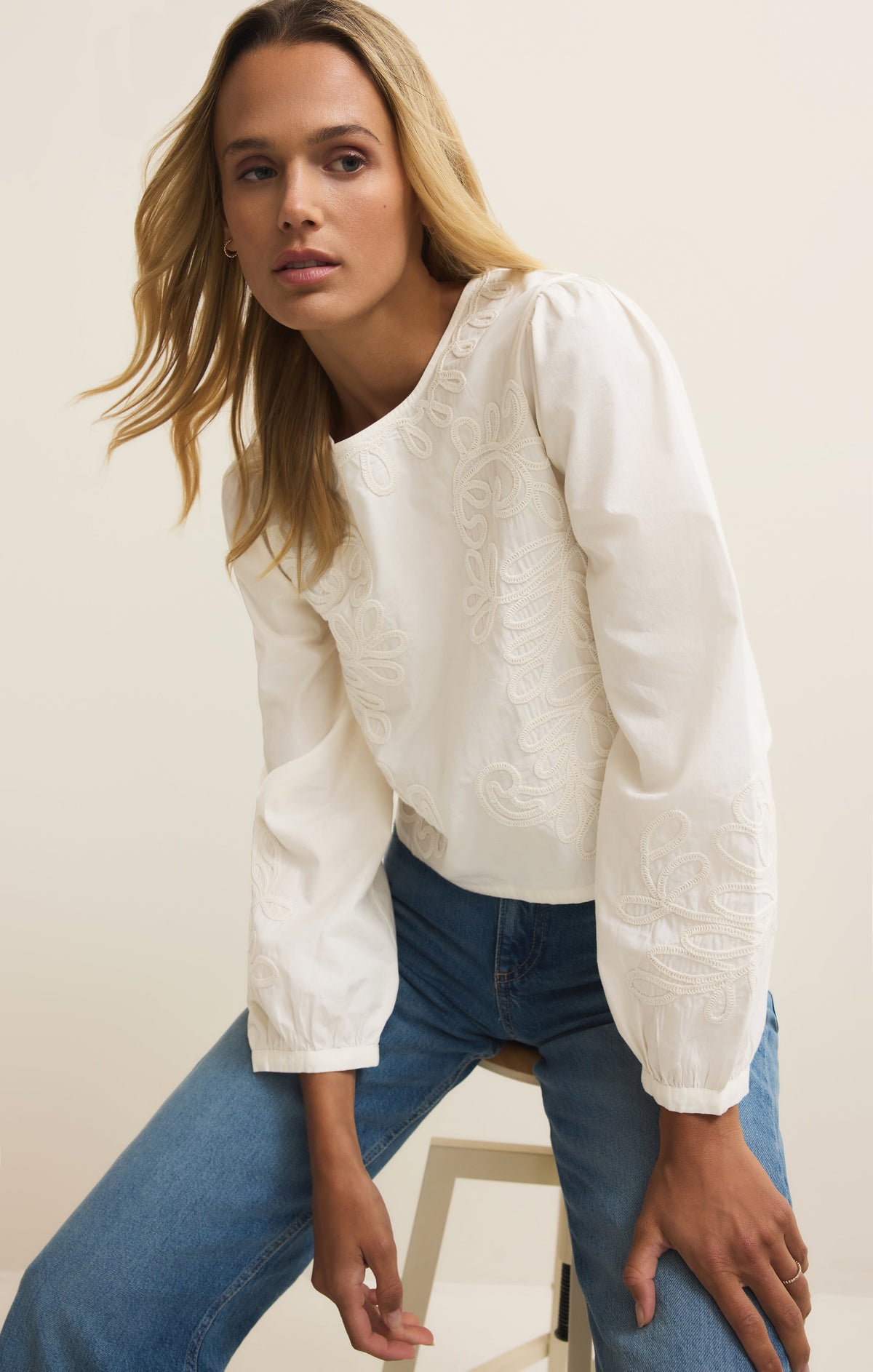 Tatiana Embroidered Cropped Top