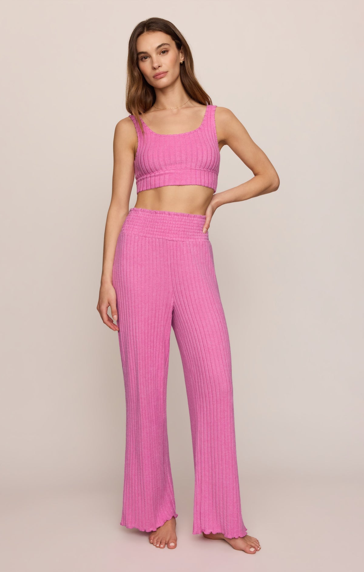 Zoe Silky Rib Tank Bra