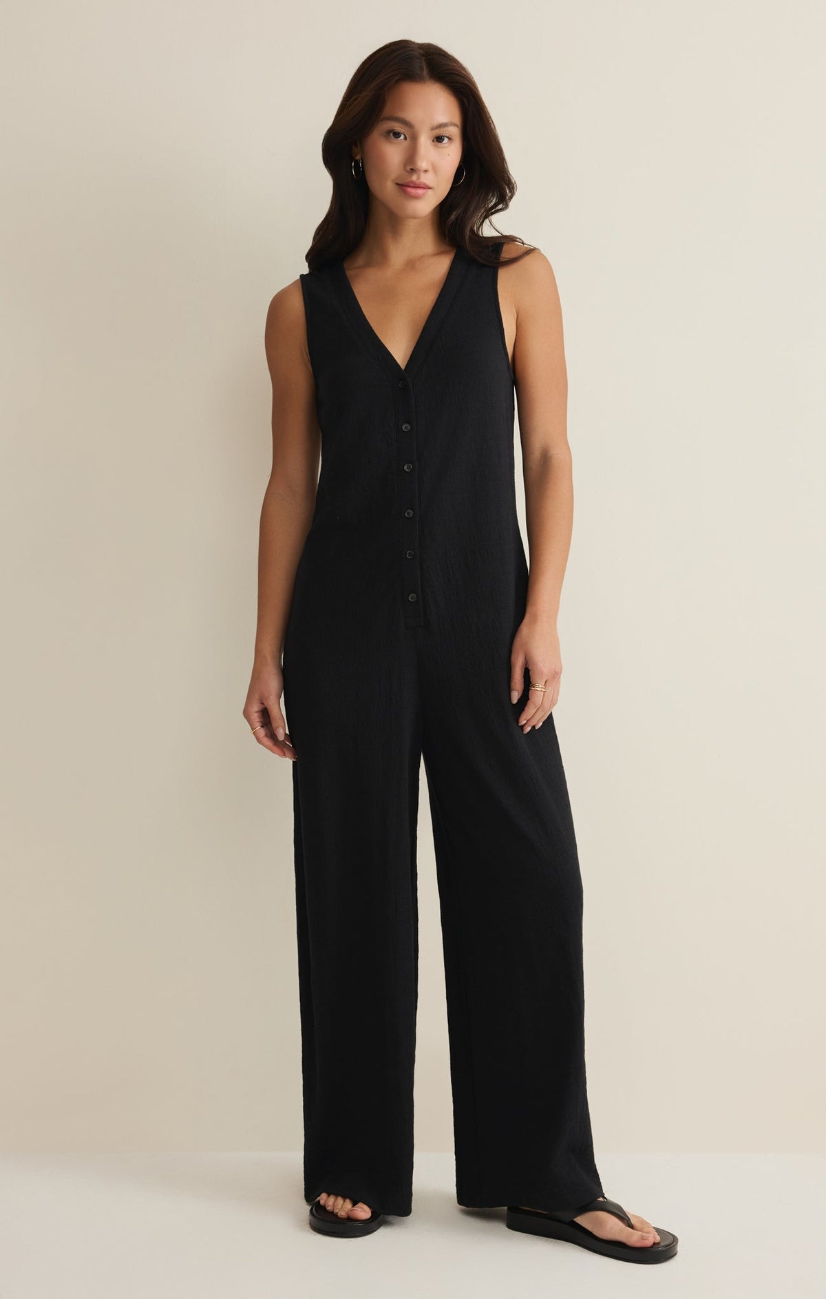Solace Textured Slub Jumpsuit
