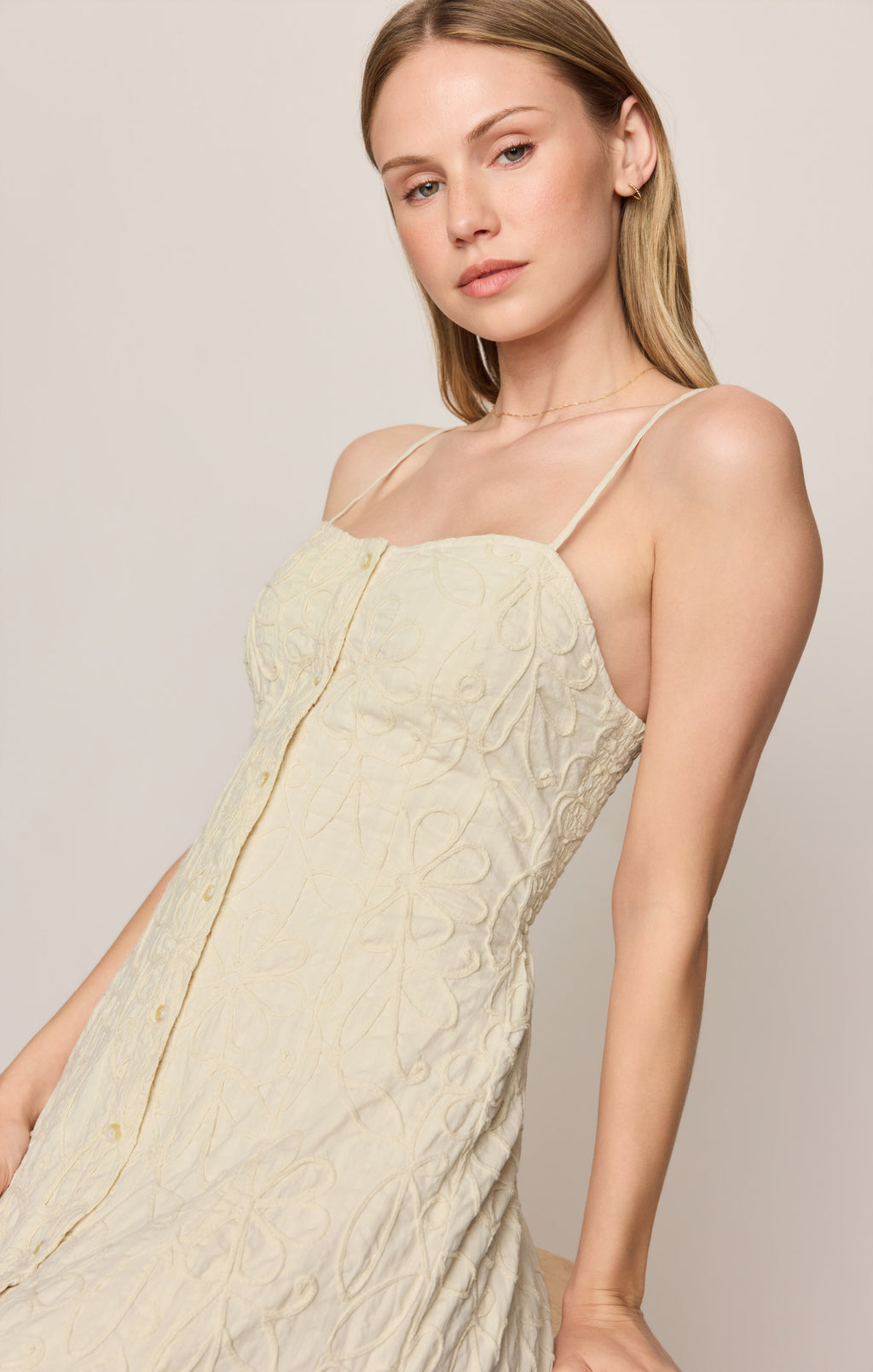 Angel Eyes Embroidered Maxi Dress