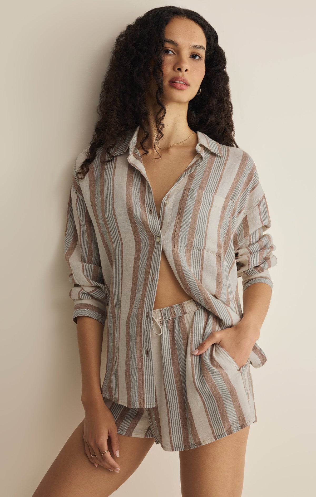 The Perfect Linen Striped Short