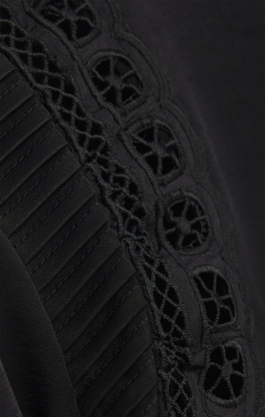 Silvana Mock Neck Embroidered Top